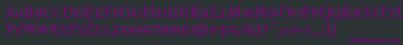 QuadraatSmallcaps Font – Purple Fonts on Black Background