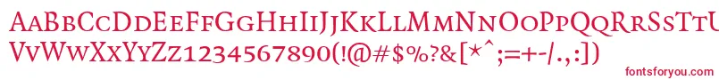 QuadraatSmallcaps Font – Red Fonts on White Background