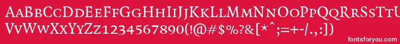 QuadraatSmallcaps Font – White Fonts on Red Background