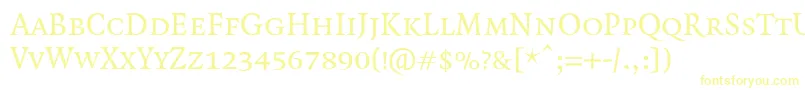 QuadraatSmallcaps Font – Yellow Fonts on White Background