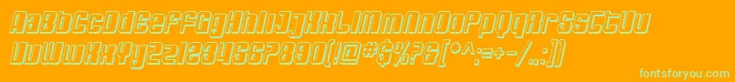 En savoir plus sur la police SfDecotechnoShadedOblique Police SfDecotechnoShadedOblique – polices vertes sur fond orange