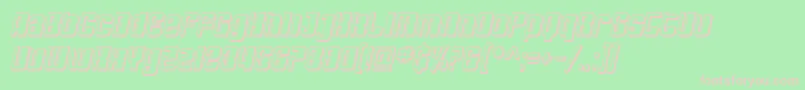 SfDecotechnoShadedOblique Font – Pink Fonts on Green Background