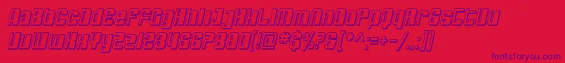 SfDecotechnoShadedOblique Font – Purple Fonts on Red Background