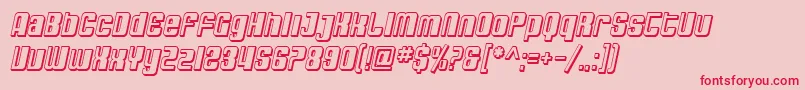 More about SfDecotechnoShadedOblique Font SfDecotechnoShadedOblique Font – Red Fonts on Pink Background