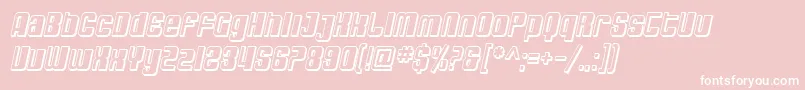 SfDecotechnoShadedOblique Font – White Fonts on Pink Background