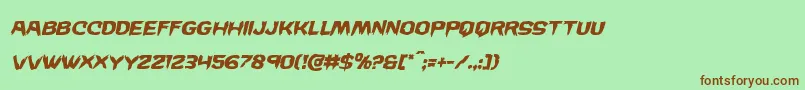 Wickermanital Font – Brown Fonts on Green Background