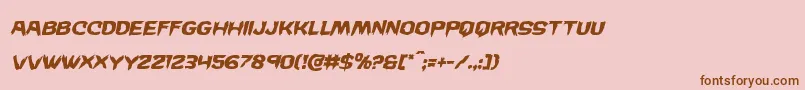 フォントWickermanital – ピンクの背景に茶色のフォント