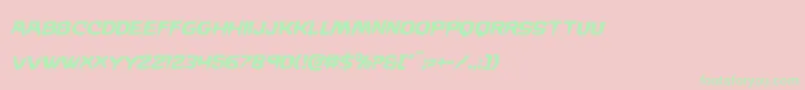 Wickermanital Font – Green Fonts on Pink Background