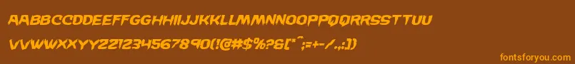 Wickermanital Font – Orange Fonts on Brown Background