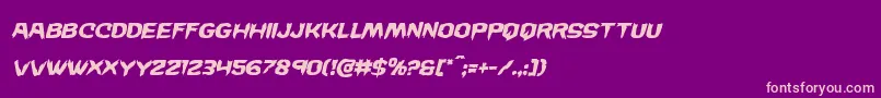 Czcionka Wickermanital – różowe czcionki na fioletowym tle