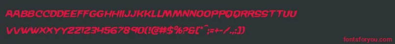 Wickermanital Font – Red Fonts on Black Background