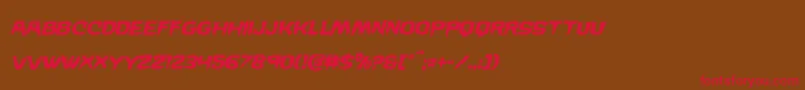 Wickermanital Font – Red Fonts on Brown Background