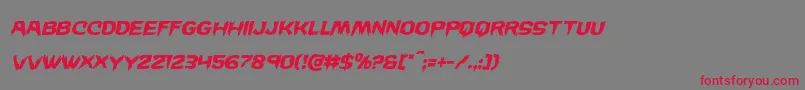 Wickermanital Font – Red Fonts on Gray Background