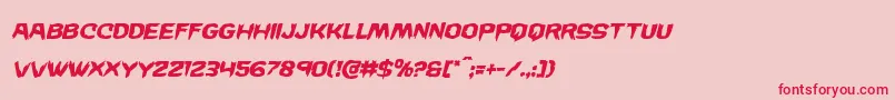 Wickermanital Font – Red Fonts on Pink Background