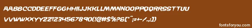 Wickermanital Font – White Fonts on Brown Background