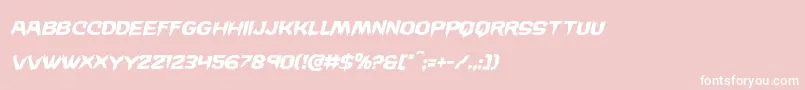 Wickermanital Font – White Fonts on Pink Background