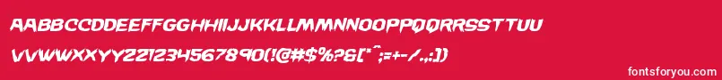 Wickermanital Font – White Fonts on Red Background