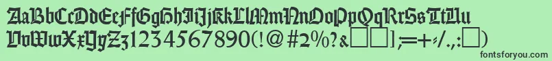 fuente GothicRegularDb – Fuentes Negras Sobre Fondo Verde