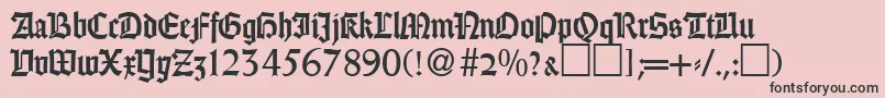 fuente GothicRegularDb – Fuentes Negras Sobre Fondo Rosa