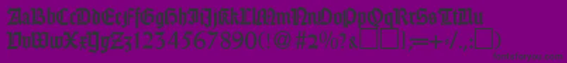 GothicRegularDb Font – Black Fonts on Purple Background