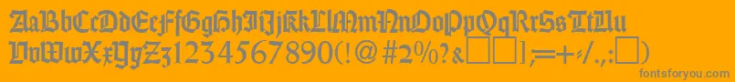 フォントGothicRegularDb – オレンジの背景に灰色の文字
