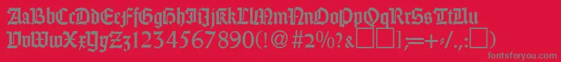 fuente GothicRegularDb – Fuentes Grises Sobre Fondo Rojo