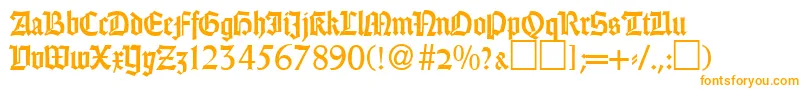 GothicRegularDb Font – Orange Fonts on White Background