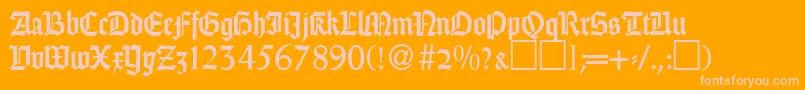 GothicRegularDb Font – Pink Fonts on Orange Background