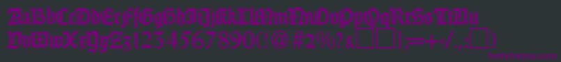 GothicRegularDb Font – Purple Fonts on Black Background