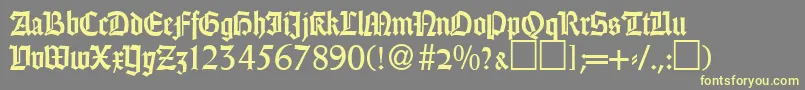 GothicRegularDb Font – Yellow Fonts on Gray Background