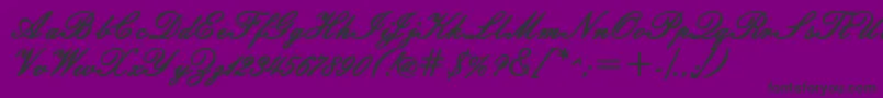 WindemerescriptsskBold-Schriftart – Schwarze Schriften auf violettem Hintergrund