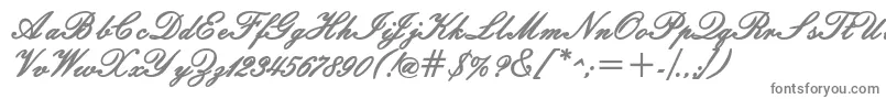 WindemerescriptsskBold Font – Gray Fonts on White Background