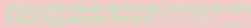 WindemerescriptsskBold-Schriftart – Grüne Schriften auf rosa Hintergrund