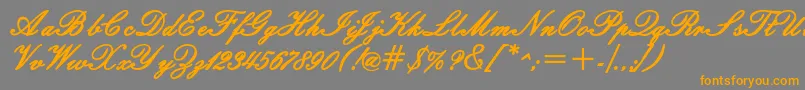 WindemerescriptsskBold Font – Orange Fonts on Gray Background