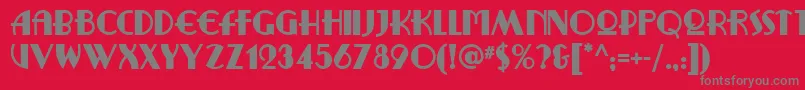 Ritzyremixnf Font – Gray Fonts on Red Background