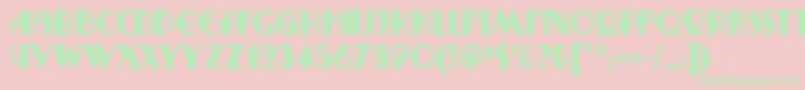 Fonte Ritzyremixnf – fontes verdes em um fundo rosa