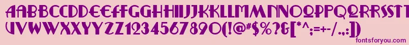 Ritzyremixnf-Schriftart – Violette Schriften auf rosa Hintergrund