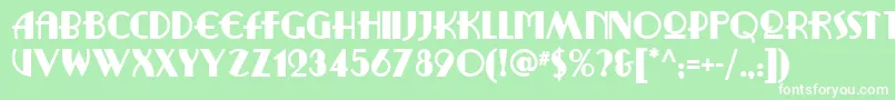 Ritzyremixnf Font – White Fonts on Green Background