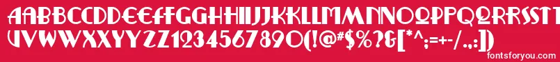 フォントRitzyremixnf – 赤い背景に白い文字