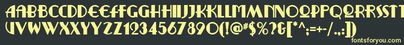 Ritzyremixnf Font – Yellow Fonts on Black Background