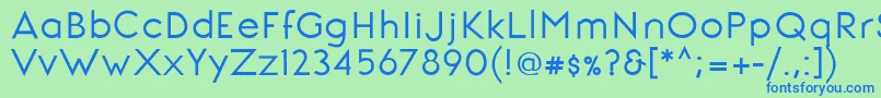 SignoriaBold Font – Blue Fonts on Green Background