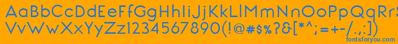 SignoriaBold Font – Blue Fonts on Orange Background