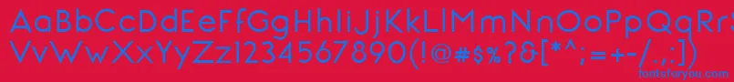 SignoriaBold Font – Blue Fonts on Red Background