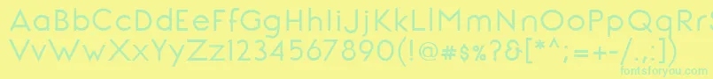 SignoriaBold Font – Green Fonts on Yellow Background