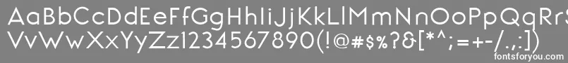 フォントSignoriaBold – 灰色の背景に白い文字