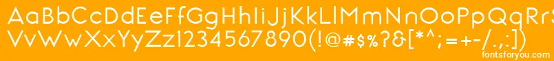 SignoriaBold Font – White Fonts on Orange Background
