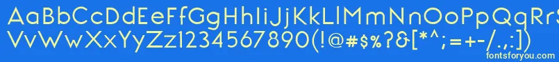 SignoriaBold Font – Yellow Fonts on Blue Background