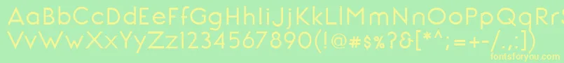 SignoriaBold Font – Yellow Fonts on Green Background