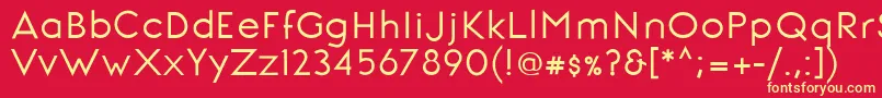 SignoriaBold Font – Yellow Fonts on Red Background