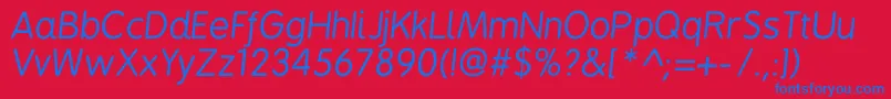 Bpreplayitalics Font – Blue Fonts on Red Background